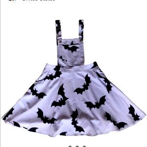 SHEIN Purple Plus Halloween Bating Suspender Skirtall Overall Dress 3XL